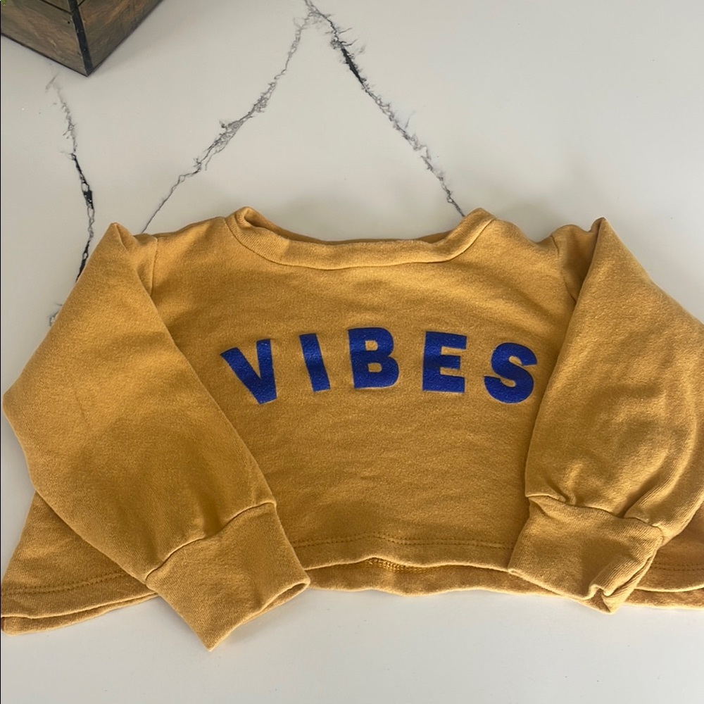 Mustard Yellow 'VIBES' Sweatshirt